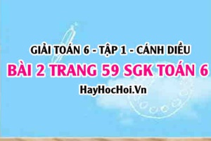 Giải bài 2 trang 59 Toán 6 Tập 1 SGK Cánh Diều